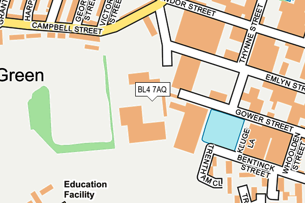 BL4 7AQ map - OS OpenMap – Local (Ordnance Survey)