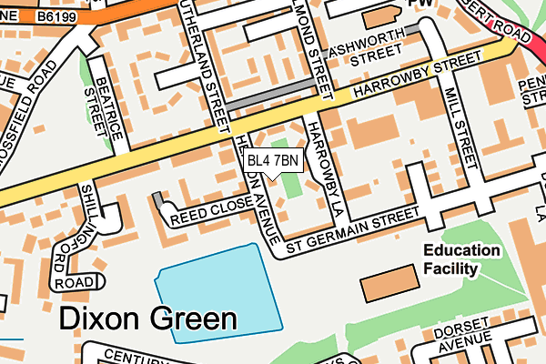 BL4 7BN map - OS OpenMap – Local (Ordnance Survey) BL4 7BN map - OS OpenMap – Local (Ordnance Survey)