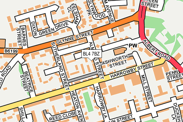 BL4 7BZ map - OS OpenMap – Local (Ordnance Survey) BL4 7BZ map - OS OpenMap – Local (Ordnance Survey)