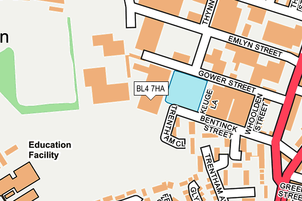 BL4 7HA map - OS OpenMap – Local (Ordnance Survey) BL4 7HA map - OS OpenMap – Local (Ordnance Survey)