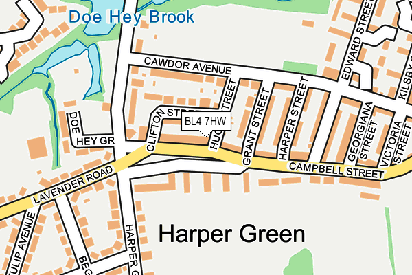 BL4 7HW map - OS OpenMap – Local (Ordnance Survey) BL4 7HW map - OS OpenMap – Local (Ordnance Survey)