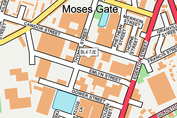 BL4 7JE map - OS OpenMap – Local (Ordnance Survey) BL4 7JE map - OS OpenMap – Local (Ordnance Survey)