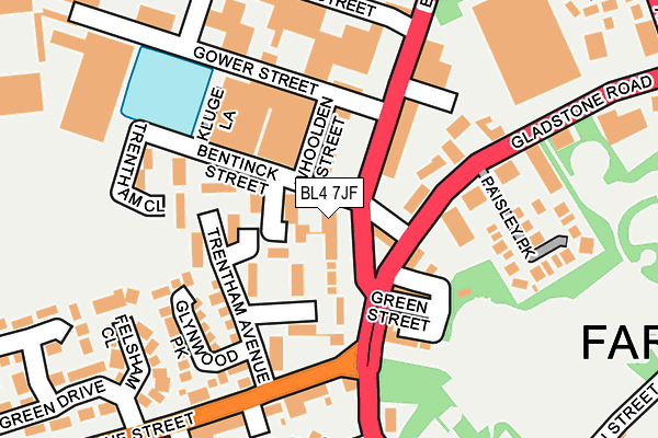 BL4 7JF map - OS OpenMap – Local (Ordnance Survey) BL4 7JF map - OS OpenMap – Local (Ordnance Survey)