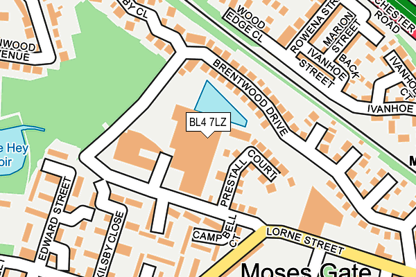 BL4 7LZ map - OS OpenMap – Local (Ordnance Survey) BL4 7LZ map - OS OpenMap – Local (Ordnance Survey)
