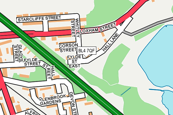 BL4 7QF map - OS OpenMap – Local (Ordnance Survey) BL4 7QF map - OS OpenMap – Local (Ordnance Survey)