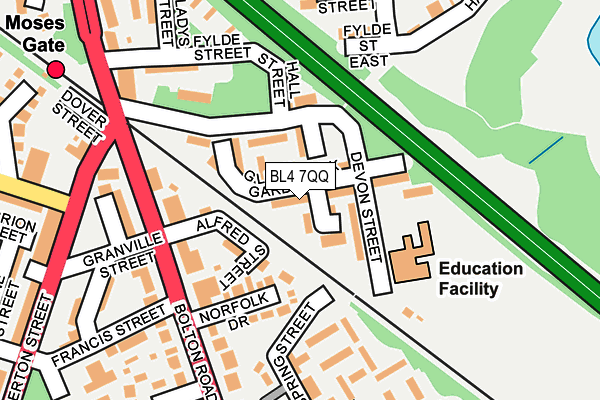 BL4 7QQ map - OS OpenMap – Local (Ordnance Survey) BL4 7QQ map - OS OpenMap – Local (Ordnance Survey)