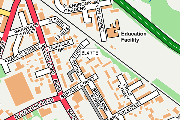 BL4 7TE map - OS OpenMap – Local (Ordnance Survey) BL4 7TE map - OS OpenMap – Local (Ordnance Survey)