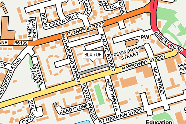 BL4 7UF map - OS OpenMap – Local (Ordnance Survey) BL4 7UF map - OS OpenMap – Local (Ordnance Survey)