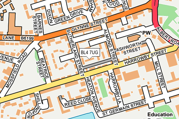 BL4 7UG map - OS OpenMap – Local (Ordnance Survey) BL4 7UG map - OS OpenMap – Local (Ordnance Survey)