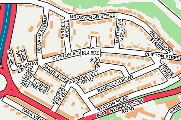 BL4 8DZ map - OS OpenMap – Local (Ordnance Survey) BL4 8DZ map - OS OpenMap – Local (Ordnance Survey)