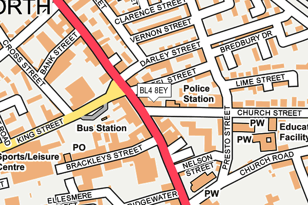 BL4 8EY map - OS OpenMap – Local (Ordnance Survey) BL4 8EY map - OS OpenMap – Local (Ordnance Survey)