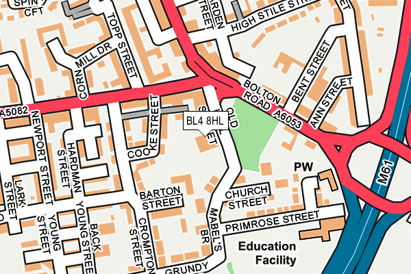 BL4 8HL map - OS OpenMap – Local (Ordnance Survey) BL4 8HL map - OS OpenMap – Local (Ordnance Survey)
