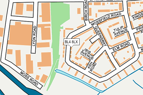 BL4 8LX map - OS OpenMap – Local (Ordnance Survey) BL4 8LX map - OS OpenMap – Local (Ordnance Survey)