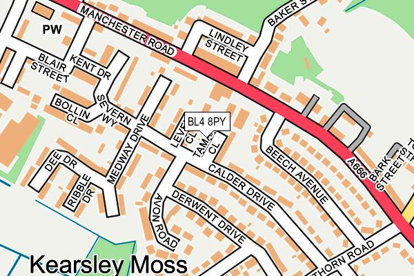 BL4 8PY map - OS OpenMap – Local (Ordnance Survey) BL4 8PY map - OS OpenMap – Local (Ordnance Survey)