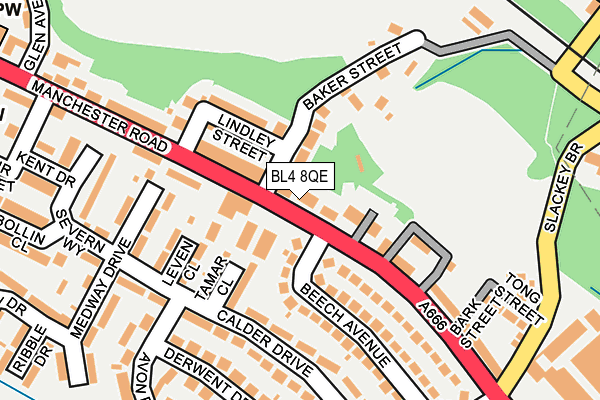 BL4 8QE map - OS OpenMap – Local (Ordnance Survey) BL4 8QE map - OS OpenMap – Local (Ordnance Survey)