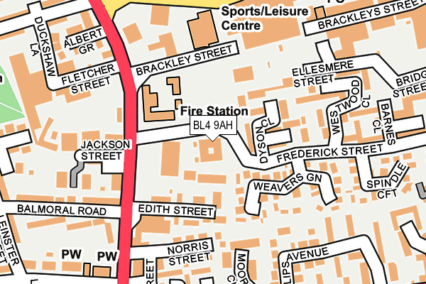 BL4 9AH map - OS OpenMap – Local (Ordnance Survey) BL4 9AH map - OS OpenMap – Local (Ordnance Survey)