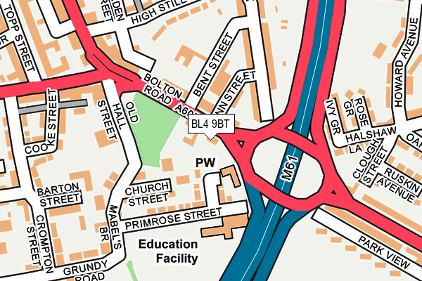 BL4 9BT map - OS OpenMap – Local (Ordnance Survey) BL4 9BT map - OS OpenMap – Local (Ordnance Survey)