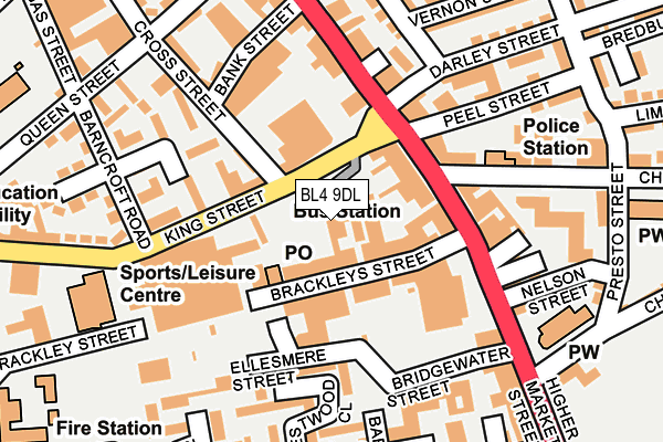 BL4 9DL map - OS OpenMap – Local (Ordnance Survey) BL4 9DL map - OS OpenMap – Local (Ordnance Survey)