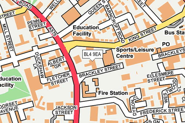 BL4 9EA map - OS OpenMap – Local (Ordnance Survey) BL4 9EA map - OS OpenMap – Local (Ordnance Survey)