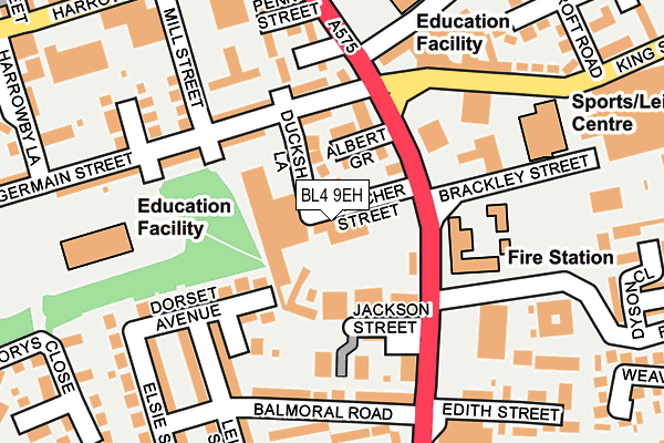 BL4 9EH map - OS OpenMap – Local (Ordnance Survey) BL4 9EH map - OS OpenMap – Local (Ordnance Survey)