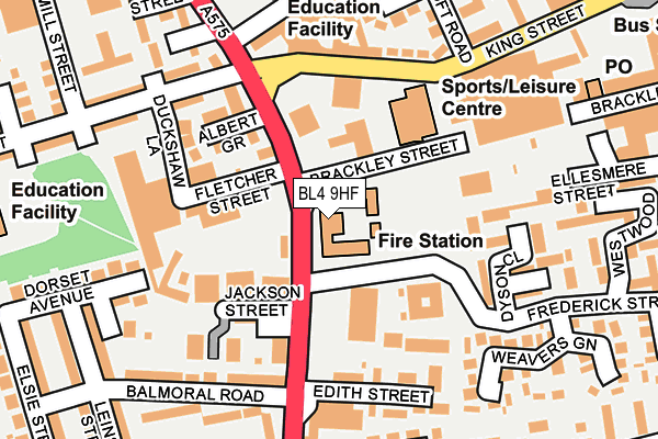 BL4 9HF map - OS OpenMap – Local (Ordnance Survey) BL4 9HF map - OS OpenMap – Local (Ordnance Survey)