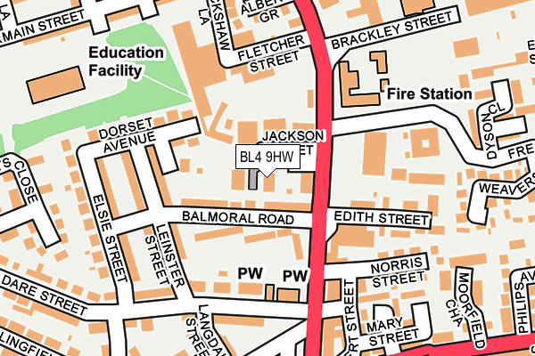 BL4 9HW map - OS OpenMap – Local (Ordnance Survey) BL4 9HW map - OS OpenMap – Local (Ordnance Survey)