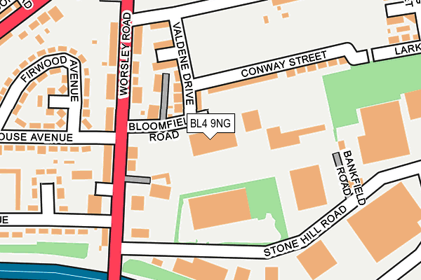 BL4 9NG map - OS OpenMap – Local (Ordnance Survey) BL4 9NG map - OS OpenMap – Local (Ordnance Survey)