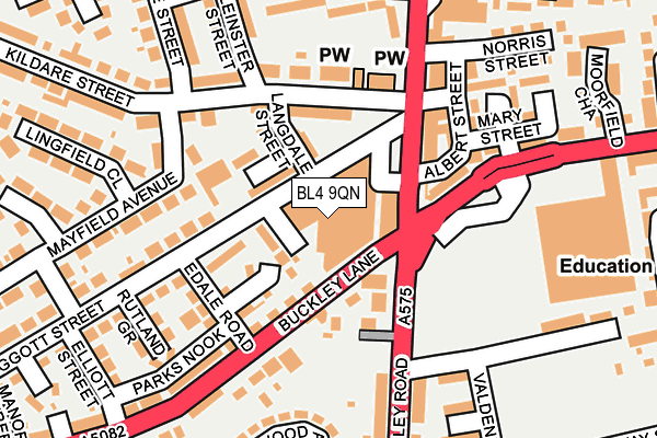 BL4 9QN map - OS OpenMap – Local (Ordnance Survey) BL4 9QN map - OS OpenMap – Local (Ordnance Survey)