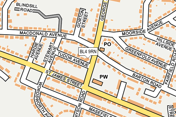 BL4 9RN map - OS OpenMap – Local (Ordnance Survey) BL4 9RN map - OS OpenMap – Local (Ordnance Survey)