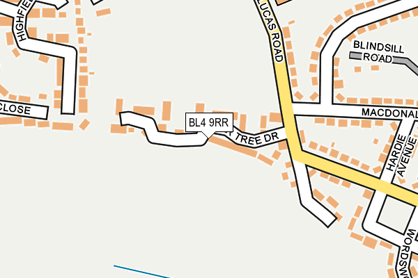 BL4 9RR map - OS OpenMap – Local (Ordnance Survey) BL4 9RR map - OS OpenMap – Local (Ordnance Survey)