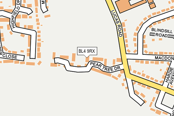 BL4 9RX map - OS OpenMap – Local (Ordnance Survey) BL4 9RX map - OS OpenMap – Local (Ordnance Survey)