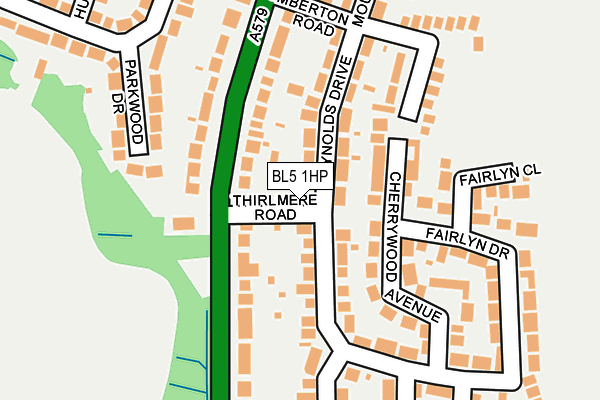 BL5 1HP map - OS OpenMap – Local (Ordnance Survey) BL5 1HP map - OS OpenMap – Local (Ordnance Survey)