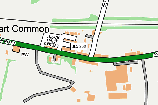 BL5 2BX map - OS OpenMap – Local (Ordnance Survey)