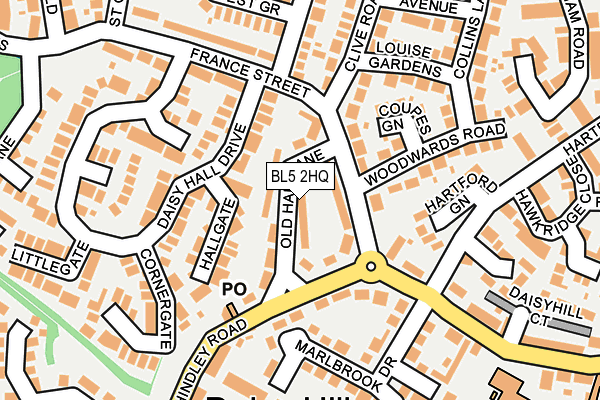 BL5 2HQ map - OS OpenMap – Local (Ordnance Survey) BL5 2HQ map - OS OpenMap – Local (Ordnance Survey)