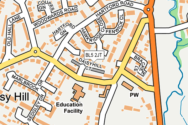 BL5 2JT map - OS OpenMap – Local (Ordnance Survey) BL5 2JT map - OS OpenMap – Local (Ordnance Survey)