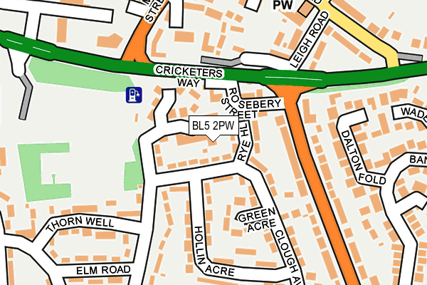 BL5 2PW map - OS OpenMap – Local (Ordnance Survey) BL5 2PW map - OS OpenMap – Local (Ordnance Survey)