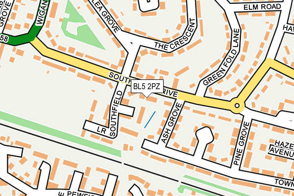 BL5 2PZ map - OS OpenMap – Local (Ordnance Survey) BL5 2PZ map - OS OpenMap – Local (Ordnance Survey)