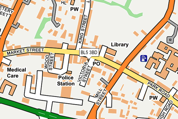 BL5 3BD map - OS OpenMap – Local (Ordnance Survey) BL5 3BD map - OS OpenMap – Local (Ordnance Survey)
