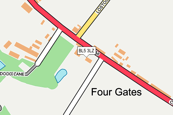 BL5 3LZ map - OS OpenMap – Local (Ordnance Survey) BL5 3LZ map - OS OpenMap – Local (Ordnance Survey)
