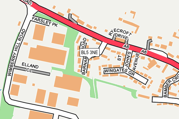 BL5 3NE map - OS OpenMap – Local (Ordnance Survey) BL5 3NE map - OS OpenMap – Local (Ordnance Survey)