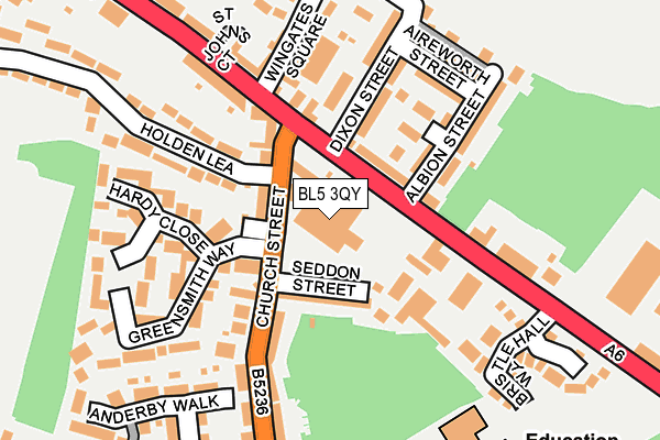 BL5 3QY map - OS OpenMap – Local (Ordnance Survey) BL5 3QY map - OS OpenMap – Local (Ordnance Survey)