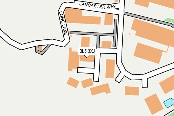 BL5 3XJ map - OS OpenMap – Local (Ordnance Survey) BL5 3XJ map - OS OpenMap – Local (Ordnance Survey)
