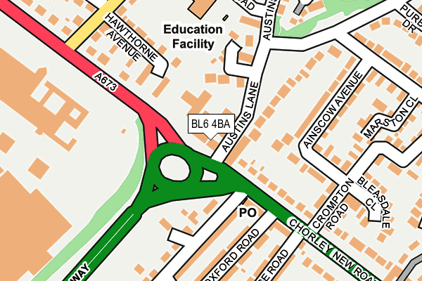 BL6 4BA map - OS OpenMap – Local (Ordnance Survey) BL6 4BA map - OS OpenMap – Local (Ordnance Survey)