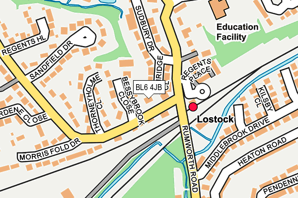 BL6 4JB map - OS OpenMap – Local (Ordnance Survey) BL6 4JB map - OS OpenMap – Local (Ordnance Survey)
