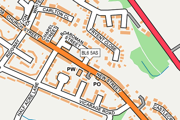 BL6 5AS map - OS OpenMap – Local (Ordnance Survey) BL6 5AS map - OS OpenMap – Local (Ordnance Survey)