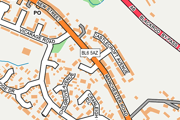 BL6 5AZ map - OS OpenMap – Local (Ordnance Survey) BL6 5AZ map - OS OpenMap – Local (Ordnance Survey)
