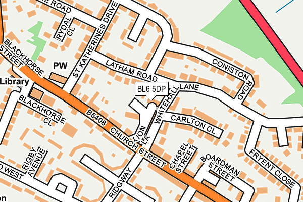 BL6 5DP map - OS OpenMap – Local (Ordnance Survey) BL6 5DP map - OS OpenMap – Local (Ordnance Survey)