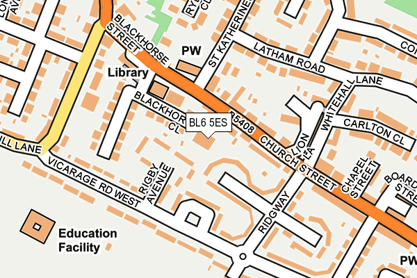 BL6 5ES map - OS OpenMap – Local (Ordnance Survey) BL6 5ES map - OS OpenMap – Local (Ordnance Survey)