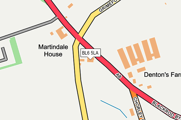 BL6 5LA map - OS OpenMap – Local (Ordnance Survey) BL6 5LA map - OS OpenMap – Local (Ordnance Survey)