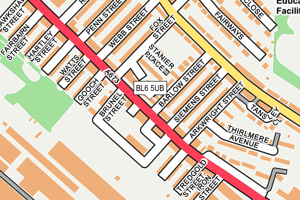 BL6 5UB map - OS OpenMap – Local (Ordnance Survey) BL6 5UB map - OS OpenMap – Local (Ordnance Survey)